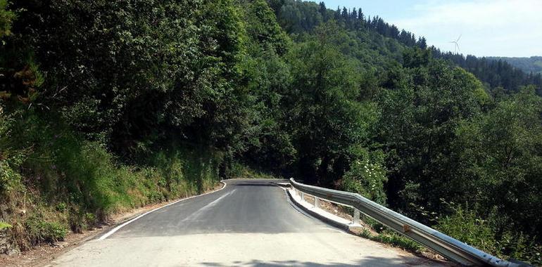 Abierta al tráfico la carretera local de Santullano a Piedratecha tras un mes de obras