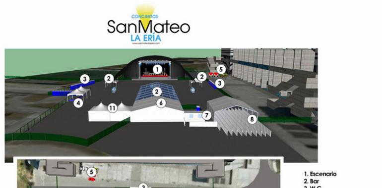 Comienza el montaje del recinto de La Ería para los conciertos de San Mateo 