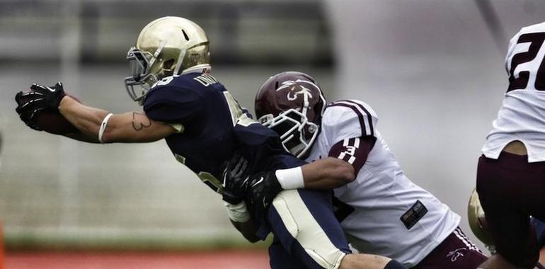 El gijonés Pablo Caso anota su primer touchdown con Pumas