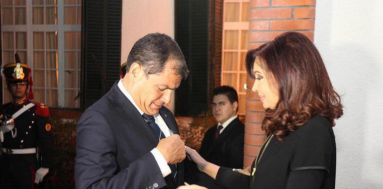 Correa y Cristina Fernández niegan tensiones entre Ecuador y Argentina