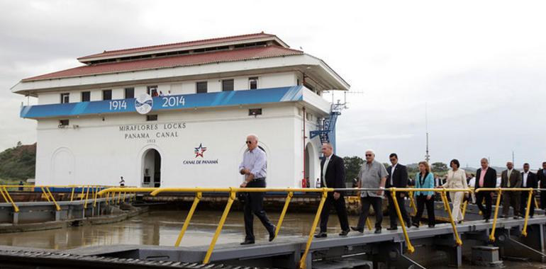 Vicepresidente Biden visita las obras del Canal 