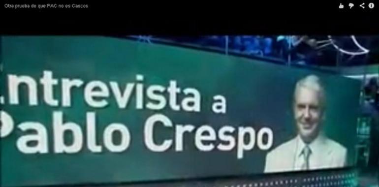 Coto envía al PSOE un DVD con entrevista televisiva a Crespo en la que dice que P.A.C. no es Cascos