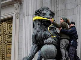 Activistas aplican la Ley mordaza a los leones del Congreso