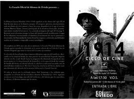 Exposición y ciclo de cine sobre la Primera Guerra Mundial en la Escuela de Idiomas de Oviedo