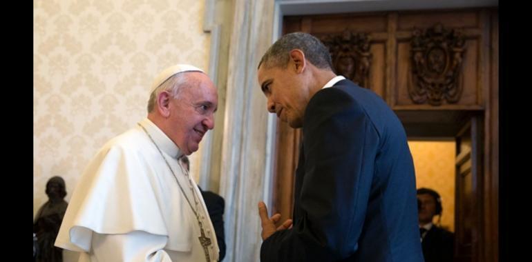 Cordial encuentro entre el presidente Obama y el papa Francisco