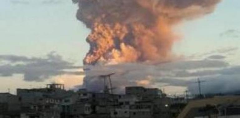 Fuerte explosión esta noche en el volcán Tungurahua 