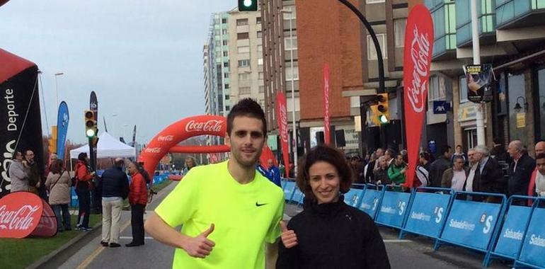 Sebas Martos y Saida El Mehdi, ganadores de la XVI Milla Villa de Gijón 