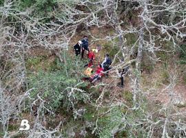 Trasladan al hospìtal de Cangas una mujer herida en Muniellos