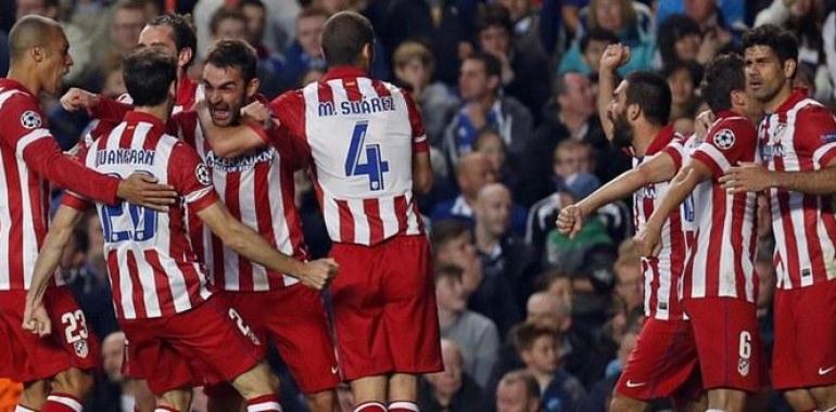 Gol del tevergano Adrián (44) en la victoria del Atlético sobre el Chelsea