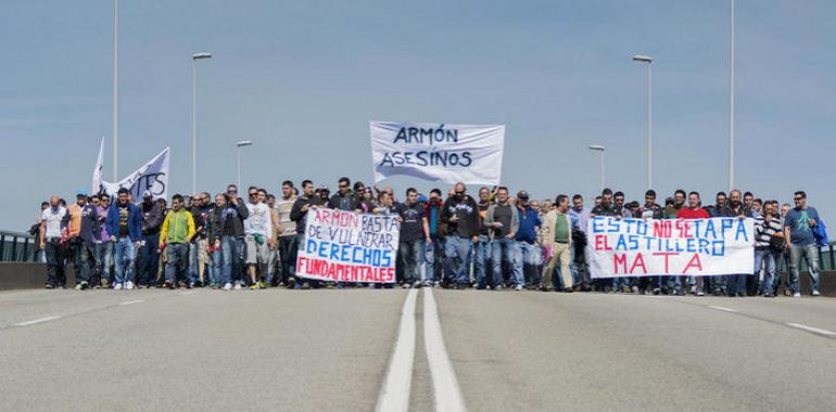 Los trabajadores de Armón marchan contra la siniestralidad