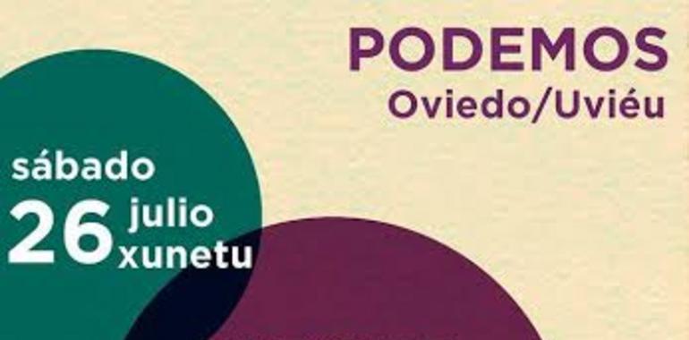 Encuentro abierto de #Podemos sobre el #Oviedo de las privatizaciones y los pelotazos"