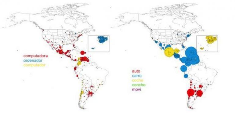 El español trina en twitter con dos superdialectos