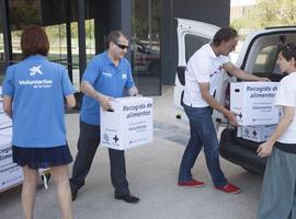 Voluntarios de la Caixa recogen en Asturias más de 2.000 kilos de alimentos