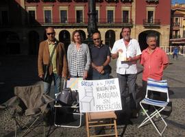 #La silla del hambre inicia en Gijón su exigencia de prestaciones sociales para los #parados