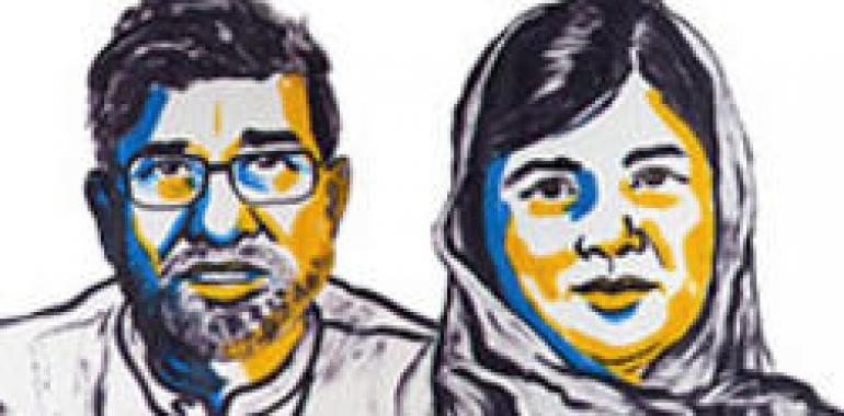 Dos activistas contra la opresión, la niña Malala y el indio Satyarthi, logran el premio Nobel de la Paz