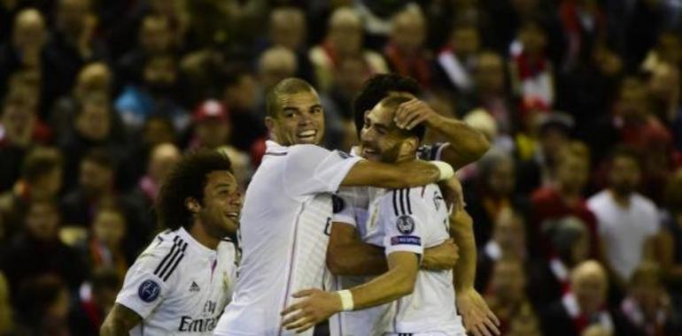 Real Madrid arrolla al Liverpool 3-0 en la Champions asegurando el pase a octavos