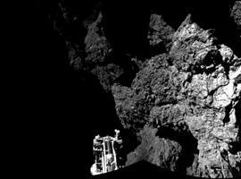 #Philae envía primera fotografía tomada desde la superficie del cometa  