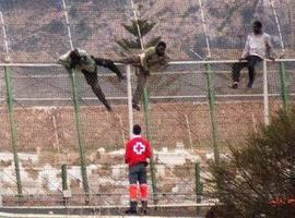 Mediu millar dinmigrantes intenten entrar en Melilla per dellos puntos de la valla fronteriza