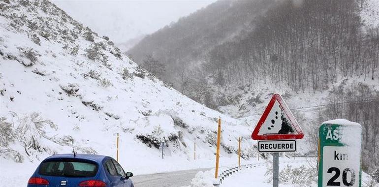 La primera invernada complica el tránsito por carreteras y Puertos de Asturias