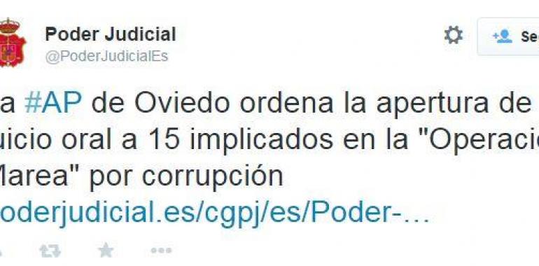 La Audiencia Provincial abre juicio oral a los 15 implicados del caso Marea