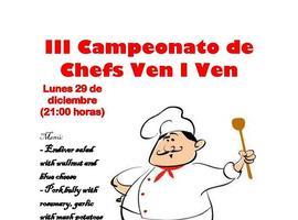 El lunes día 29 vuelve el III Campeonato de Chefs (Ven I Ven) a Cimadevilla 