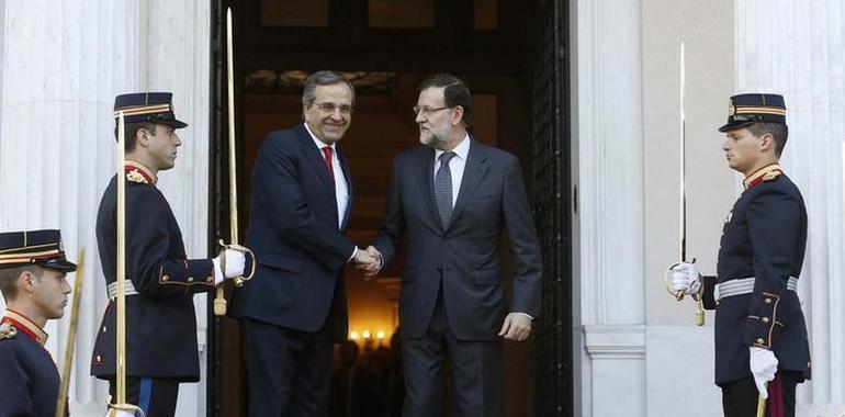 Rajoy hace campaña en Grecia a favor del Gobierno conservador 