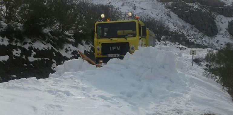 13 puertos y 4 carreteras asturianas con cadenas debido a la nieve