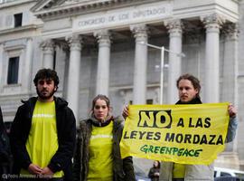 Greenpeace protesta frente al Congreso contra las “Leyes Mordaza”