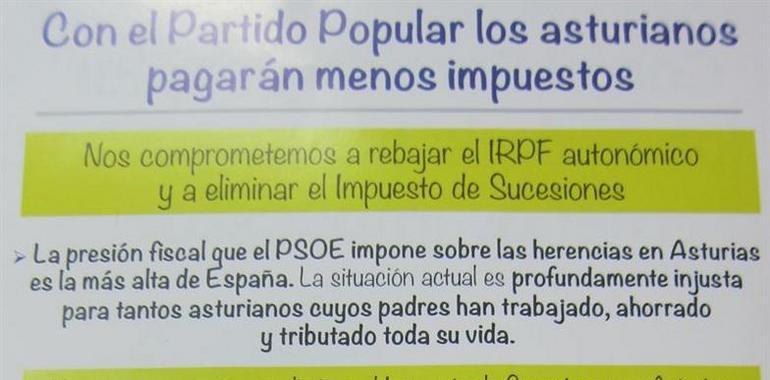 El PP ya buzonea octavillas con sus propuestas a los asturianos