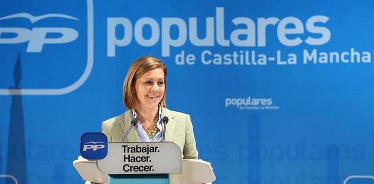 Cospedal alerta a los asturianos de que los nuevos partidos quieren "abusar de su confianza"