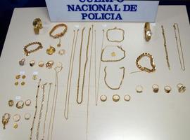 Recuperan joyas robadas a ancianos por una falsa empresa de venta a domicilio