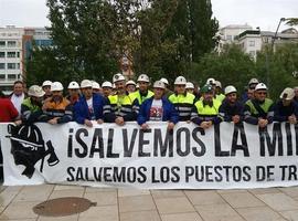 Sonora protesta minera astur leonesa contra Rajoy en Burgos