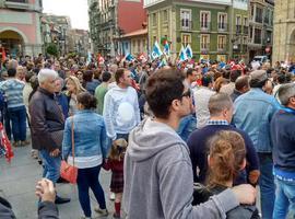 Medio millar de manifestantes apoyan #SOSTelares en las calles de Avilés