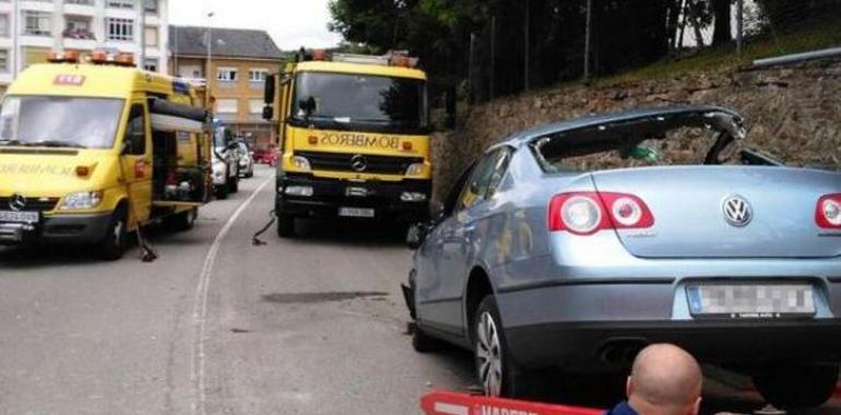 Herida tras sufrir un accidente en Vegadeo