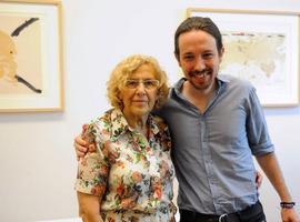 Carmena y Pablo Iglesias hablan de Madrid