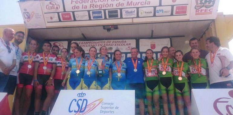 Tres medallas para Asturias en el Campeonato de España de Ciclismo en edad escolar