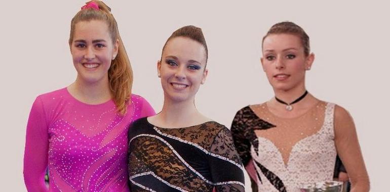 Tres patinadoras del Ovetus en el Nacional Senior