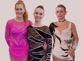 Tres patinadoras del Ovetus en el Nacional Senior