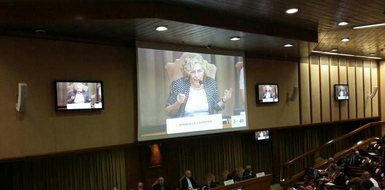 Carmena condena en el Vaticano la trata de seres humanos 