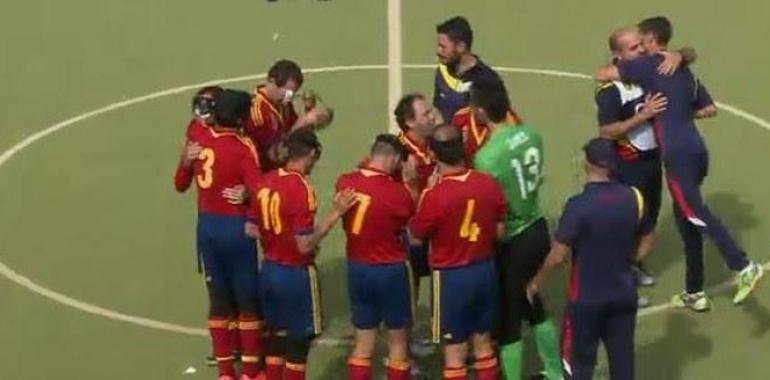 La selección española de fútbol para ciegos se cuelga el bronce en el Europeo