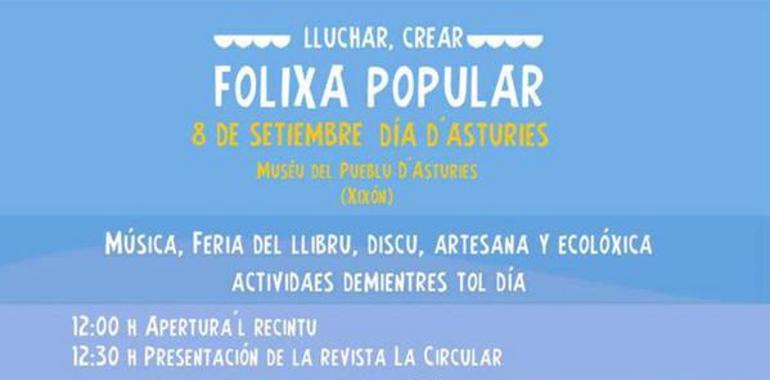 Folixa del Día d’Asturies de las CUPs de Podemos en Xixón