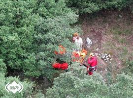 Rescatado en Proaza un cazador herido por una caída