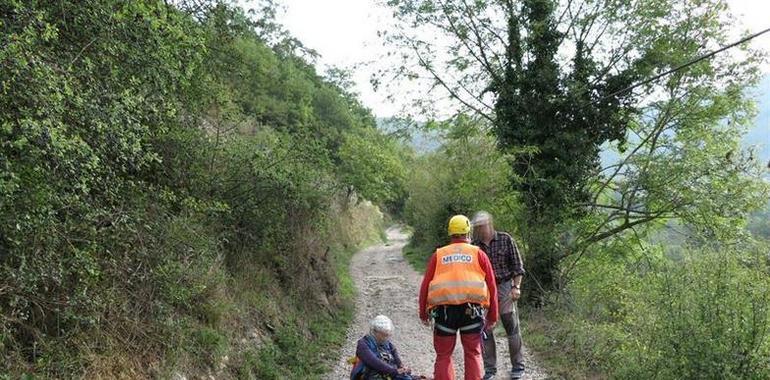 Socorren a una mujer de 47 años herida cuando hacía el Camino de Santiago por Lena