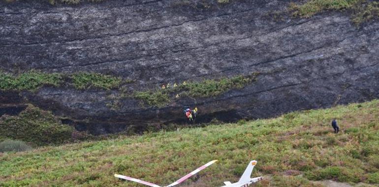 Rescatada una brigadista de extinción de incendios en Montecillo (Burgos)