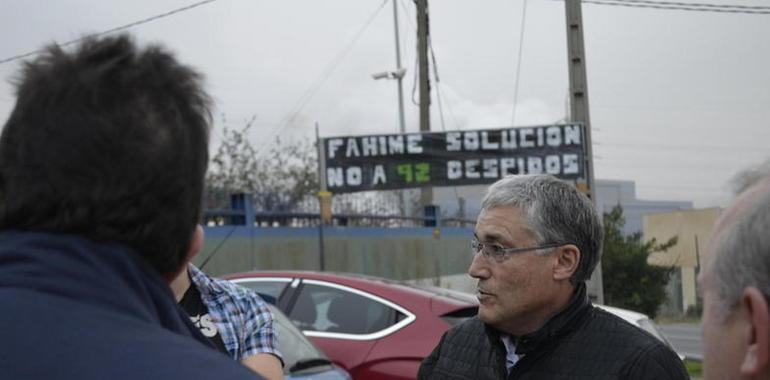 Orviz traslada el apoyo de IU a la plantilla de Fahime