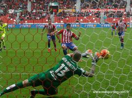 El Sporting perdió por 0-3 ante el Levante en El Molinón en un partido imposible