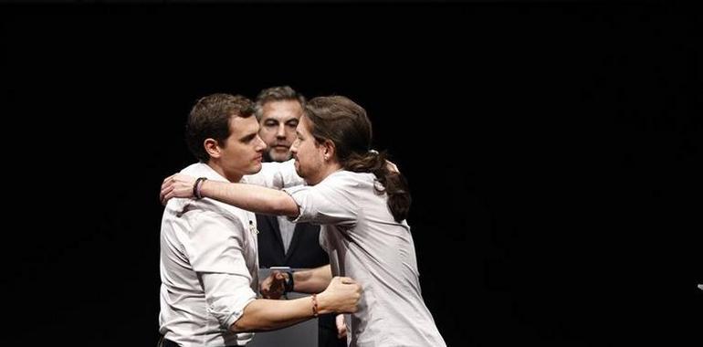 Albert Rivera y Pablo Iglesias repróchense los pactos con Bildu y la estrema derecha