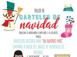 Taller de carteles de Navidad para niños y a favor de la Fundación Banco de Alimentos