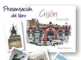 Gijón ilustrado por Manuel Iglesias, en Fundación Alvargonzález