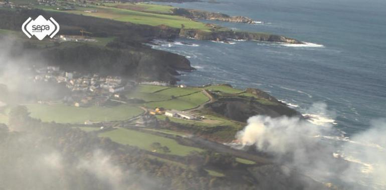 Los incendios en Asturias bajan a 60, la mitad ya controlados